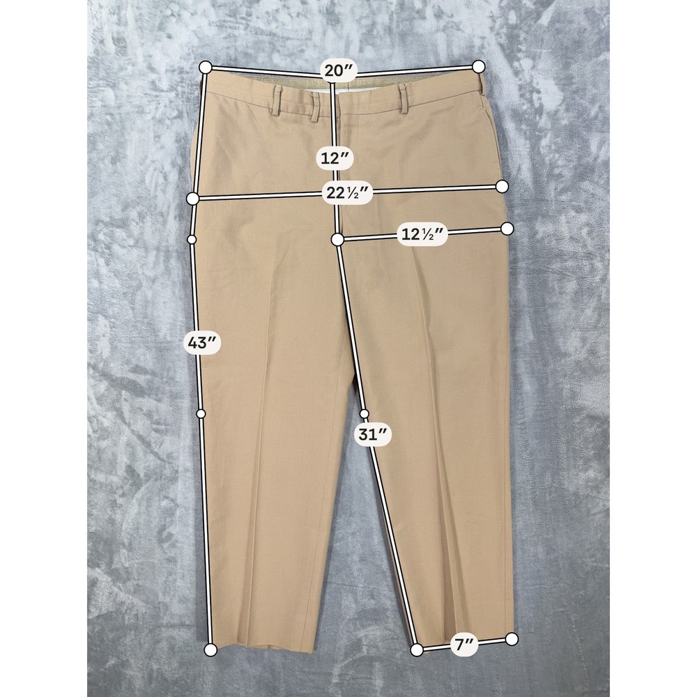 Flying Cross US Navy Pants Men's Size 38x32 Khaki Dress Trousers - Picture 5 of 6
